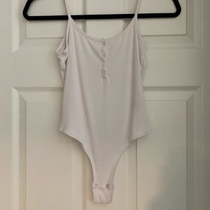 White Spaghetti Strap Bodysuit